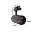 Pack de 20 - Spot LED sur Rail Triphasé CCT 20W 60° Noir