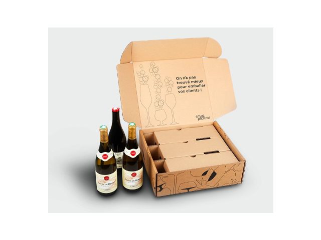 Boite d'expédition bouteilles