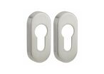 THIRARD - Paire de rosaces ovales pour Cylindre, inox - THIRARD