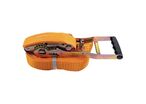 Manutan Expert - Sangle d'arrimage cliquet 9m 2.5T Orange - Largeur 50mm - Norme EN 1295-2