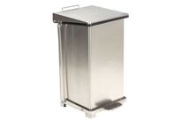 Manutan Expert - Poubelle Industrielle Inox 304 à Pédale - 45L - Usage Alimentaire - Argent
