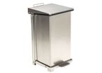 Manutan Expert - Poubelle Industrielle Inox 304 à Pédale - 45L - Usage Alimentaire - Argent