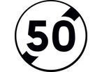 Panneau fin de limitation de vitesse - B33 - Personnalisable
