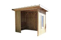 CIHB - Abri fumeur CHARENTE bois 3m - Pin, Acier - Garantie 2 ans