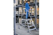 Accès en hauteur sécurisé | Plateforme roulante aluminium double accès