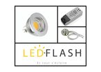 Kit spot LED GU5.3 COB 4 watt Dimmable - Couleur eclairage - Blanc chaud 2700°K