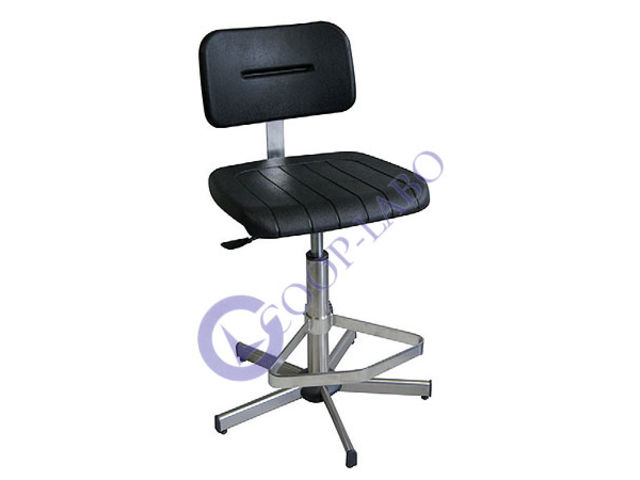Siège P.U. inox + repose pieds