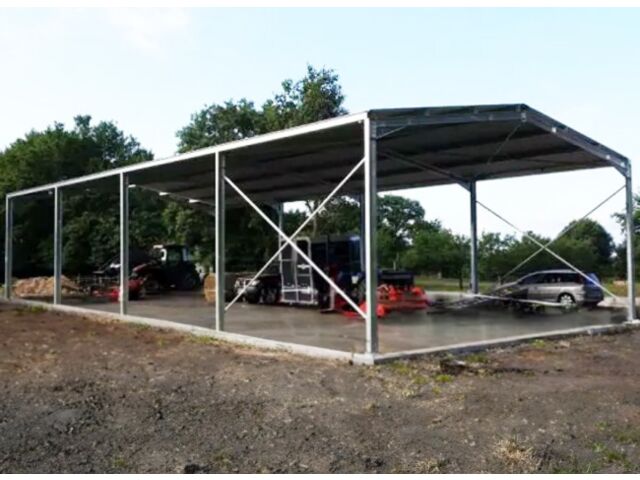 Bâtiment en kit avec chéneaux et régulateur 300 m² - 12,60 x 24 x 5 m