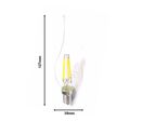 Ampoule E14 LED Flamme Filament 6W 220V 360° - Blanc Chaud 2300K - 3500K