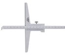 Jauge de profondeur en acier inoxydable chromé mat 1/20 mm DIN862 avec échelle réversible 300 mm Limit DEPREV300