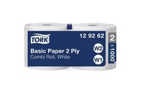 Tork - Bobine d&amp;#039;essuyage industriel Basic 2 plis - Blanc - 340m - Usage alimentaire - Éco-responsable