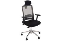 Manutan Expert - Siège de bureau Maggi Synchrone Gris Ergonomique Têtière 150kg Télétravail