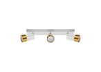 Plafonnier 3 Spots Orientables OR pour Ampoule GU10 - Blanc