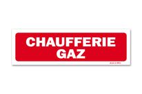 Panneau chaufferie gaz - Fond rouge