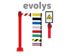 Poteau de Guidage à Sangle EVOLYS Rouge à Fixer