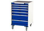 Bott - Établi mobile 6 tiroirs - L650xP650xH980 mm - Bleu/Gris Clair - Charge 300kg
