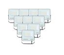 Pack de 6 - Projecteur 50W IP65 CCT Noir - 3000K/4000K/6000K