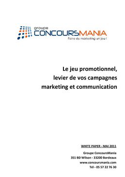 Livre blanc : Le jeu promotionnel levier de vos campagnes marketing et communi