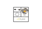 Kit spot LED GU10 COB 6 watt (éq. 60 watt) - Dimmable - Support blanc - Couleur éclairage - Blanc chaud 3000°K. Type Support - Carré orientable 84mm