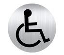 Panneau aluminium adhésif toilettes handicapés D.80 - Lot de 5