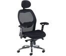 Fauteuil de direction Cosmic - Ergonomique Maille Dossier Haut Noir - 24h d'Assise - Renfort Lombaire