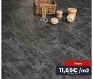 Dalles en PVC clipsables grand trafic imitation ardoise - Noir (= 2.05 m²)