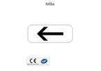 Panonceau section de stationnement à gauche M8E