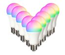 Pack de  10 - Ampoule LED Connectée Wifi E27 9W RGBW A60