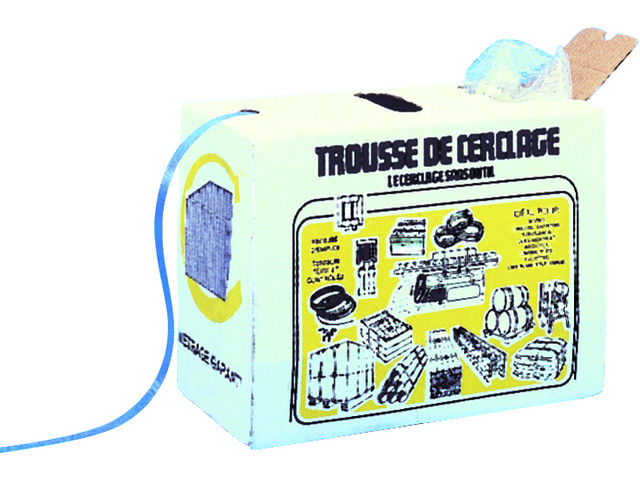 Feuillard polypropylène en boîte distributrice