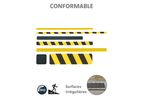 Lot de 10 rubans antidérapants adhésifs prédécoupés CONFORMABLE