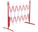 Crash Stop - Barrière de Protection Extensible Rouge/Blanc 3.6m - Acier - Usage Entrepôt - Temporaire