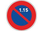 Panneau stationnement interdit du 1er au 15 du mois - B6a2
