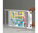 Porte-Visuel A5 Signalétique double-face socle 23 cm