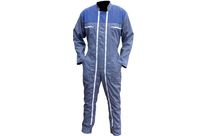 Combinaison 2 zip Poly Coton Bleu/Gris