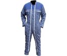 Combinaison 2 zip Poly Coton Bleu/Gris