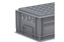 Bacs en plastique gerbables ECO 400x300x214mm parois ajourés | 47-4322-3