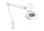 Manutan Expert - Lampe Loupe Fluorescente 1000lm - Grossissement 1.75x - Bras 80cm - Pince-Étau - Blanc