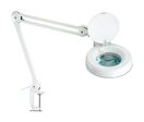 Manutan Expert - Lampe Loupe Fluorescente 1000lm - Grossissement 1.75x - Bras 80cm - Pince-Étau - Blanc