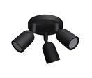 Spot LED en saillie Triple Orientable pour ampoule GU10 - Noir