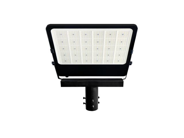 Support de Projecteur T pour Mât d'Éclairage Noir