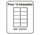 500 planches de 10 =  5000 étiquettes timbre 99.1 x 57 mm