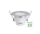 Pack de 10 - Spot LED Etanche 5W Rond Encastrable IP65 - Blanc Froid 6000K - 8000K / Aluminium