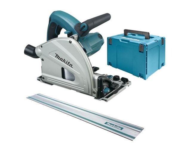 Scie circulaire plongeante MAKITA 1300W 165MM en coffret MAK-PAC + Rail de guidage 1400 mm Offret - SP6000J