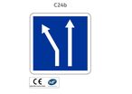 Panneau C24b.ex1 Affectation de voies