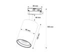 Spot LED sur Rail Monophasé 30W 60° Noir