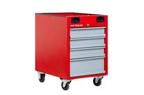 Petite servante d'atelier 4 tiroirs rouge et grise compacte hauteur 775 mm idéale pour un établi MW Tools MODK630/440