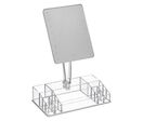 Miroir LED pivotant avec rangement bijoux Rectangle - Blanc