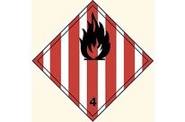 étiquette normalisée matière solide inflammable