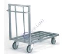 Chariot de manutention plateforme inox claires voies