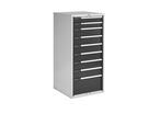 Armoire métallique 9 tiroirs Novalp M gris ral 7035+7016